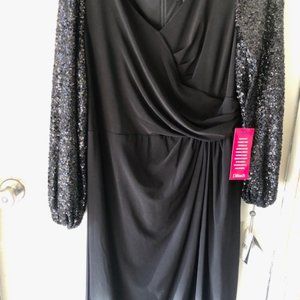 Adrianna Papell Black Formal/Semi formal Dress sz16W